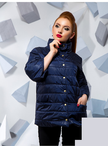 Жіноча куртка з укороченим рукавом синя